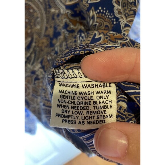 Vintage Pendleton Country Sophisticates Shirt Womens Blue Paisley Made USA 90s - Picture 6 of 11